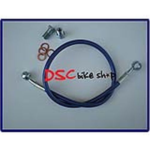 BLUE EXTENDED REAR BRAKE LINE